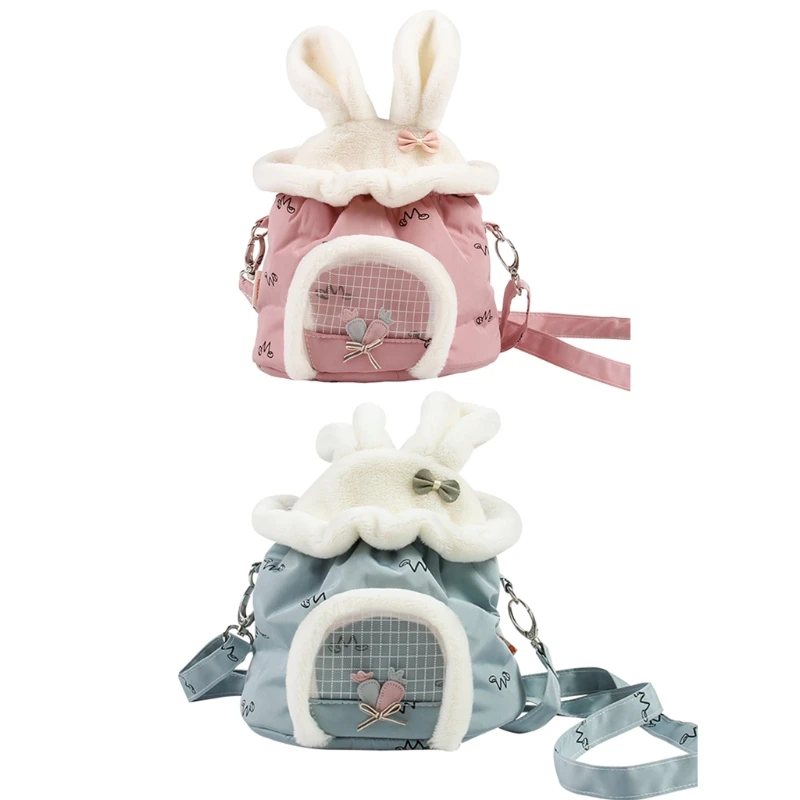 Portable Sugar Glider Pouch With Cute Rabbit Ear Design